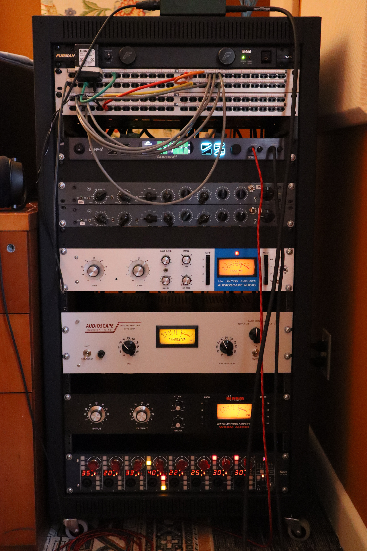 Outboard gear rack